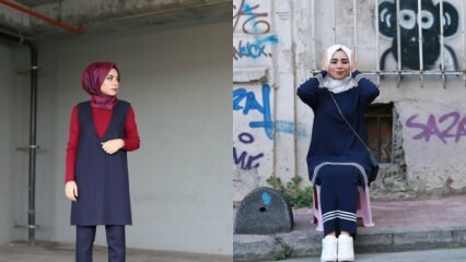 Темно-синяя одежда в хиджабе