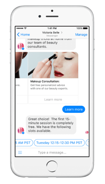 Facebook Messenger предоставляет определенные модели взаимодействия, включая временные критерии для ответов и стандарты для подписок.