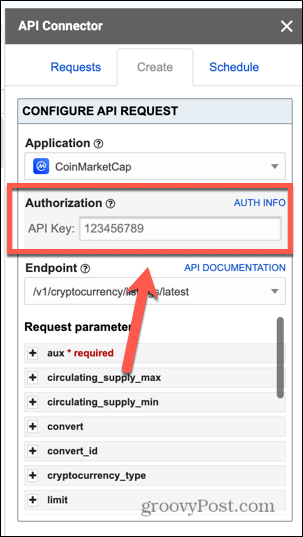 авторизация коннектора API