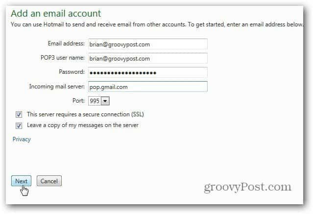 Как добавить Gmail в Outlook.com
