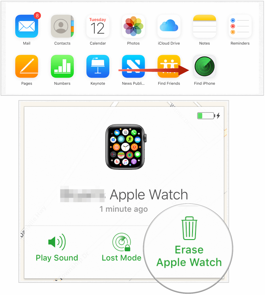 удалить Apple Watch