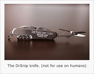 Это снимок экрана карманного ножа DrSnip. Джей Баер говорит, что нож - это пример триггера разговора.