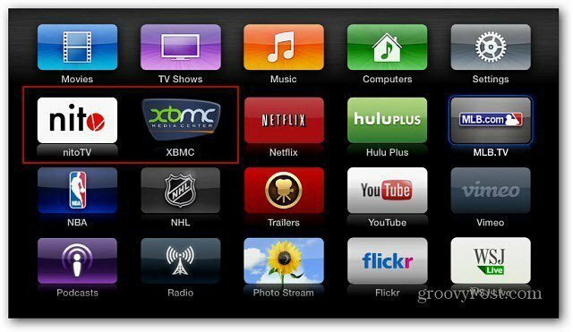 XBMC Nitro иконки Apple TV
