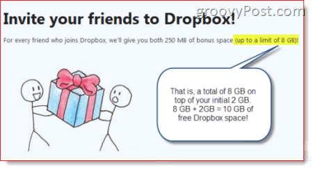 10+ ГБ свободного пространства Dropbox