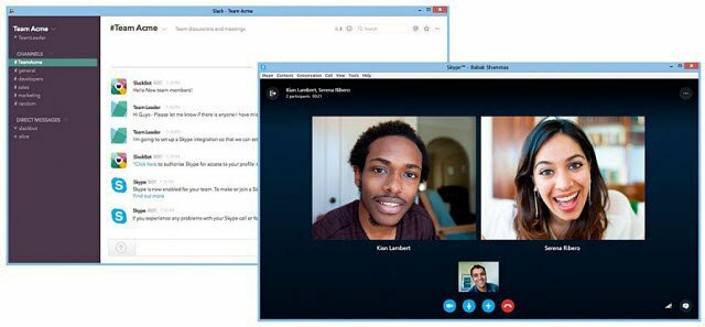 Добавьте ваши контакты Skype в Slack Team с новым предварительным просмотром интеграции