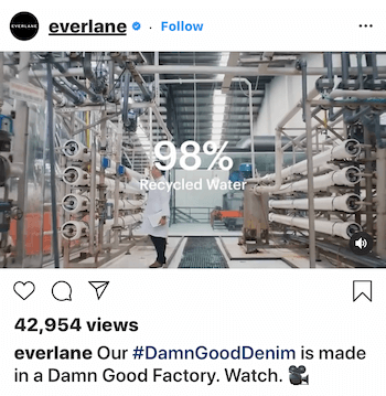 Видео-пост в Instagram для Everlane