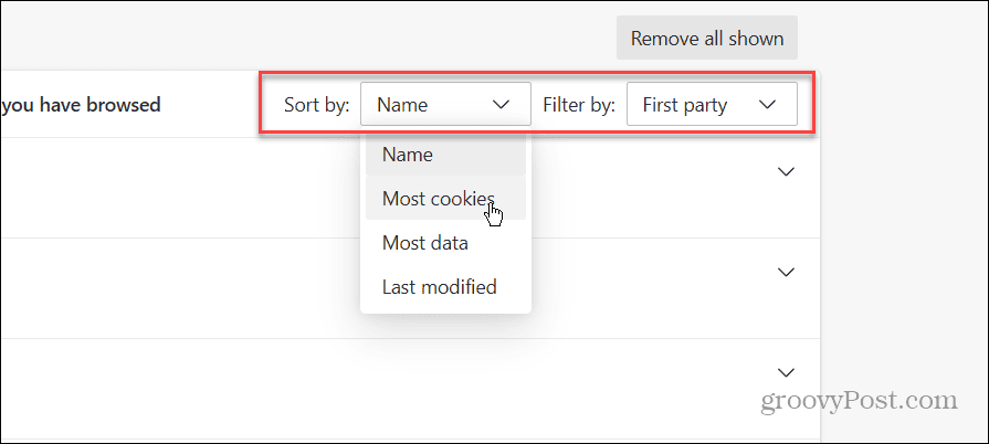 Просмотр или поиск файлов cookie в Microsoft Edge