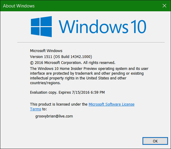 Windows 10 Preview 14342