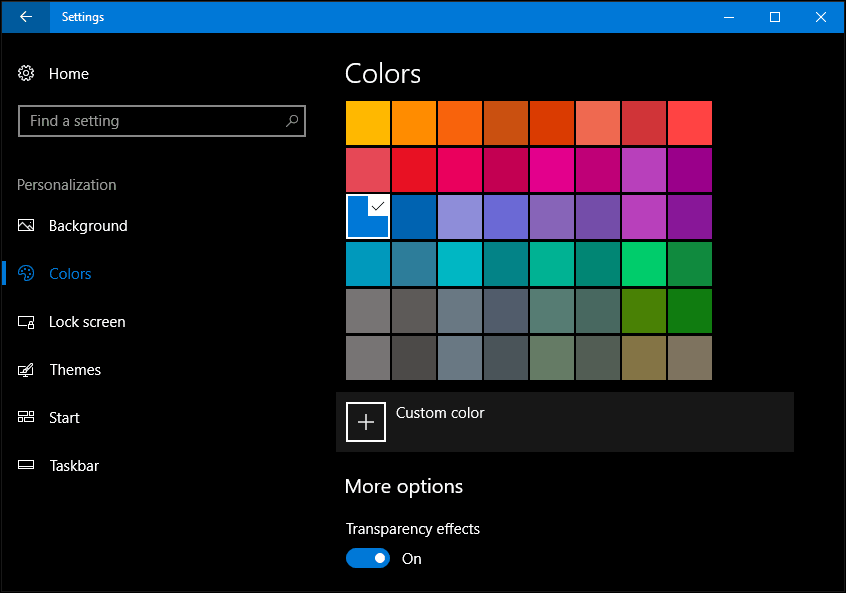 Как изменить цвет и внешний вид в обновлении для создателей Windows 10