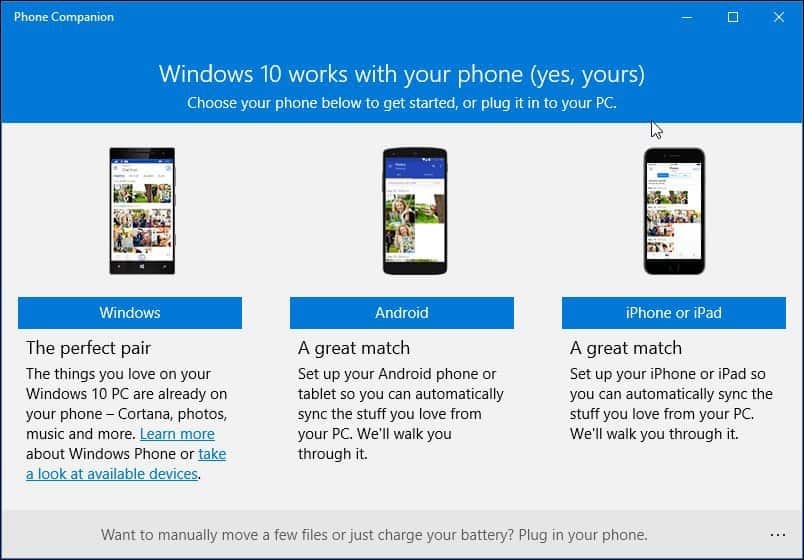 Как использовать новое приложение Phone Companion в Windows 10