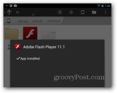 Android Flash Player установлен