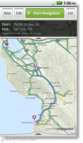 Mapquest для навигации приложений Android