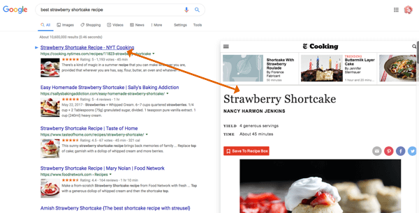 Используйте Google Results Previewer, чтобы просмотреть контент, прежде чем переходить по нему.