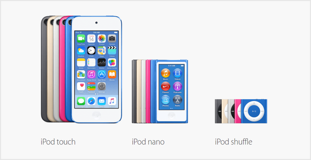 Сегодня объявлена ​​новая линейка Apple iPod