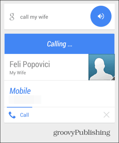 Позвони маме Google Теперь позвони жене