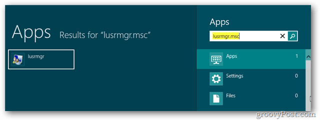 Windows 8: включить встроенную учетную запись администратора