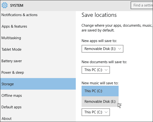 Windows 10: установка приложений, музыки и других файлов на внешнее хранилище