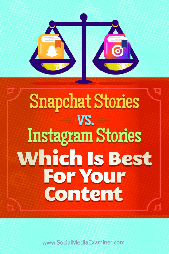 Советы о различиях между Snapchat Stories и Instagram Stories и о том, что лучше всего подходит для вашего контента.