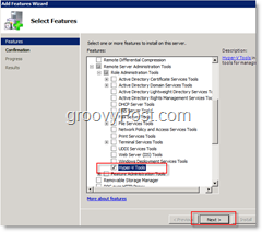 Включить функцию инструментов Hyper-V в Windows Server 2008