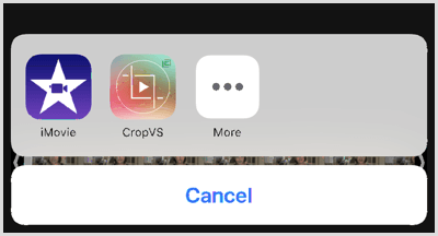 Коснитесь значка CropVS, чтобы открыть инструменты приложения.