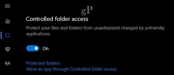 Windows 10 контролируемый доступ к папке вымогателей