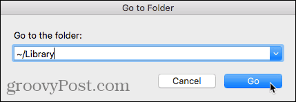 Перейти к диалоговому окну «Папка» в Finder на Mac