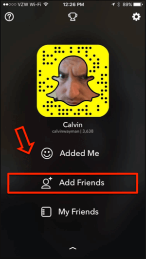 Snapchat добавить друзей