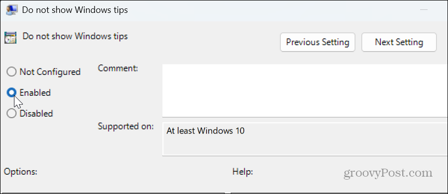 Отключить уведомления о советах и ​​предложениях Windows 11