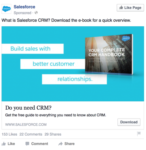 пост с изображением, спонсируемым Salesforce