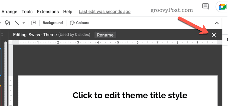 Сохраните тему Google Slides