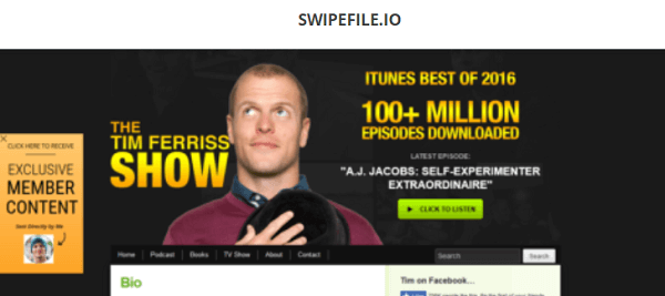 Вдохновляйтесь SwipeFile.io.