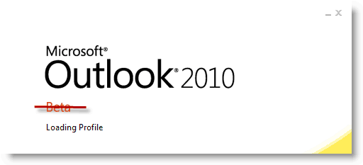 Дата запуска Outlook 2010