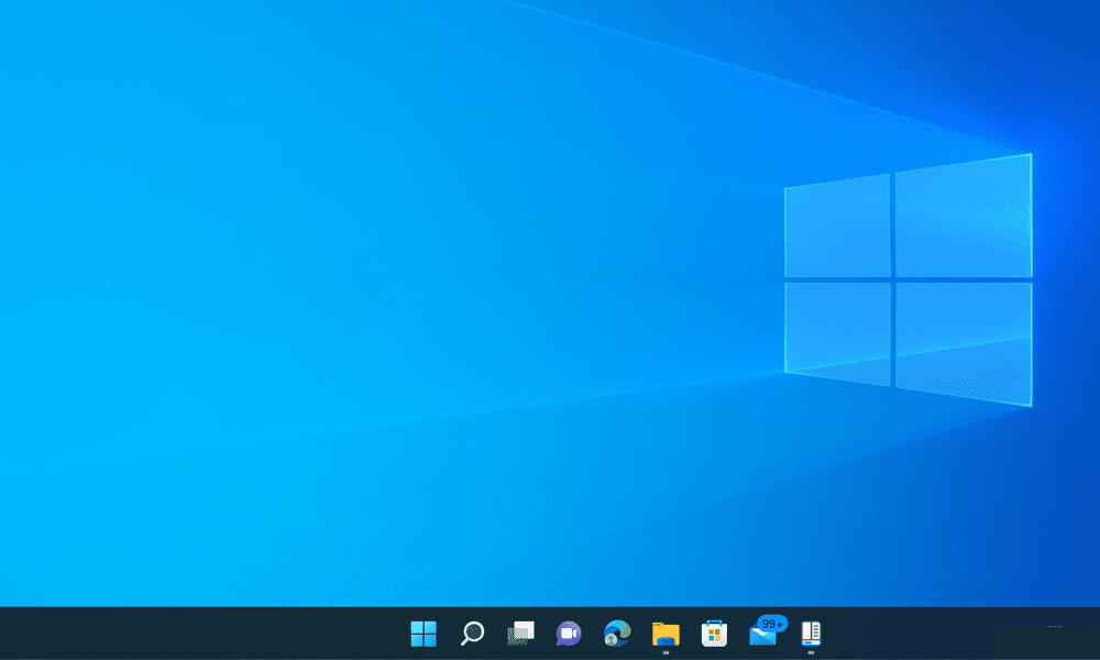 Панель задач Windows 11 представлена