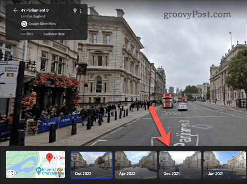 Выбор старых изображений Просмотра улиц в Картах Google