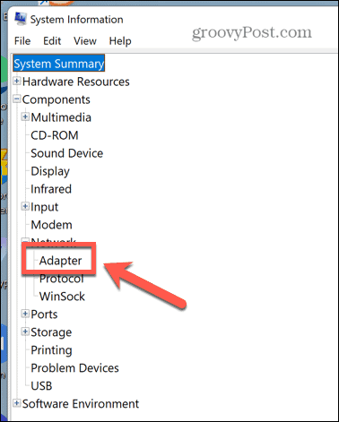 Адаптер информации о системе Windows 11