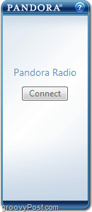 кнопка подключения для запуска гаджета Pandora Windows 7