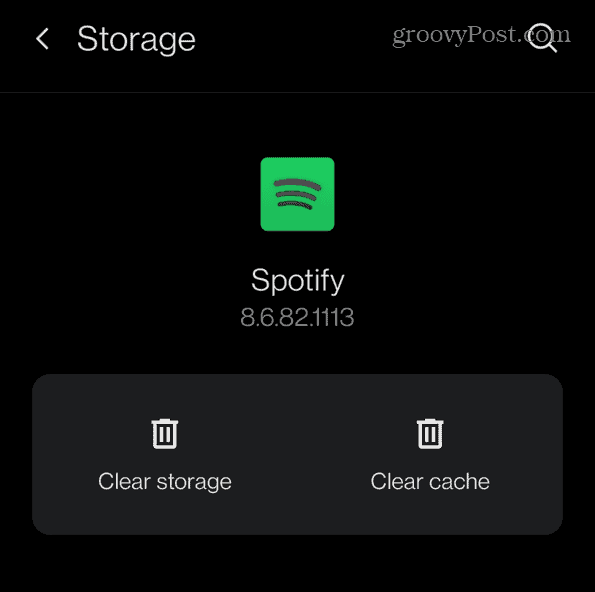 очистить кэш Spotify Spotify Android