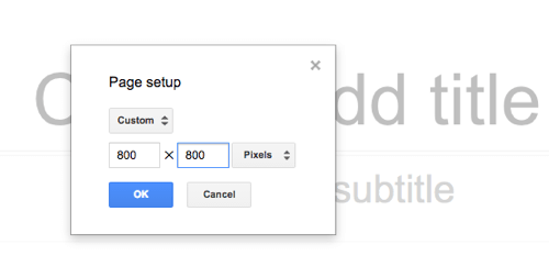 Выберите размер изображения в Google Slides.