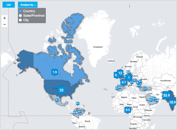 Tweetsmap анализировать по странам