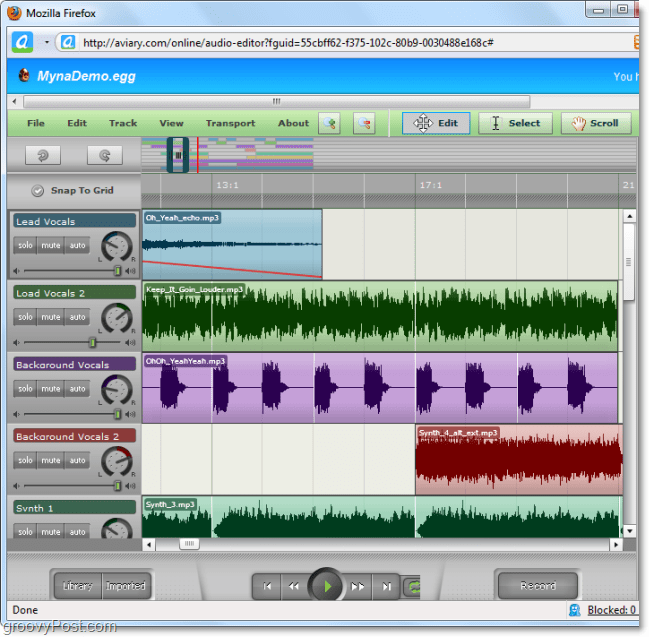 аудио редактор myna позволяет объединять аудио и добавлять специальные эффекты