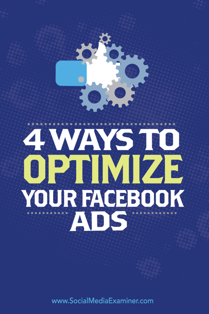 оптимизировать рекламную кампанию facebook