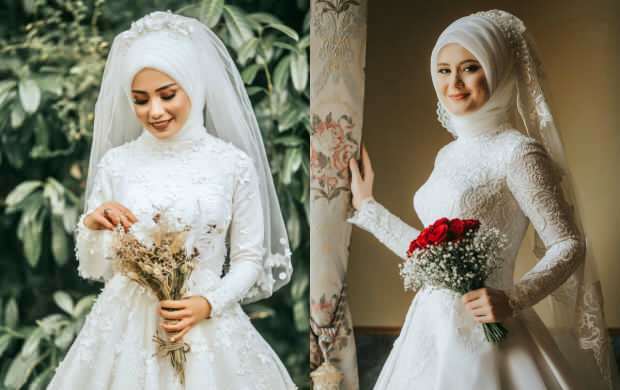 Хиджаб свадебное платье модели 2020