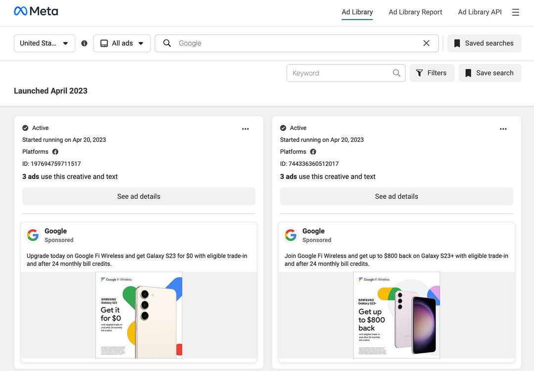 google-ads-transparency-center-meta-ad-library-api-saved-search-ads-launched-3 апреля