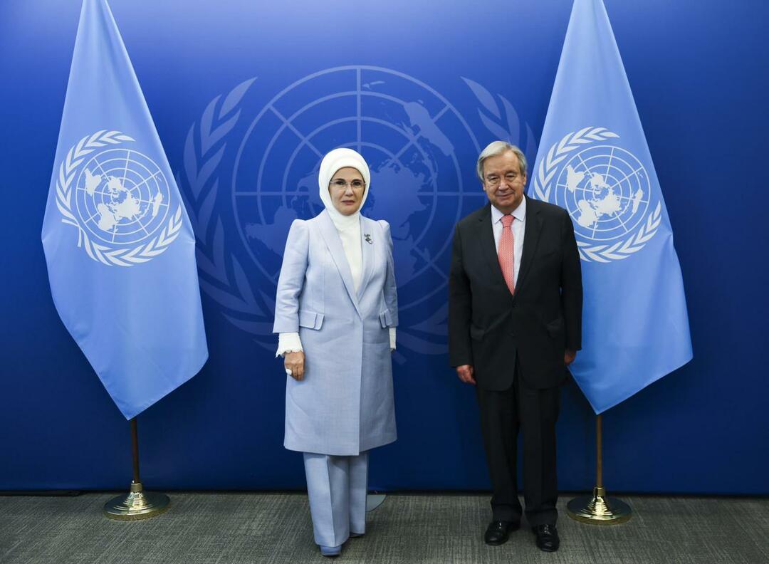 Генеральный секретарь ООН и Эмине Эрдоган подписали заявление о доброй воле