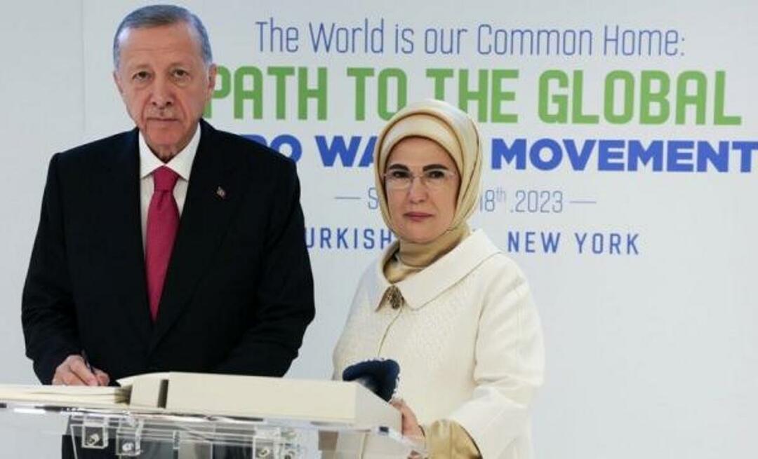 Жест президента Эрдогана, который первым подписал «Декларацию доброй воли о нулевых отходах», своей жене Эмине Эрдоган!