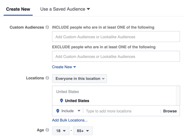 С помощью рекламы на домашнем экране Facebook Messenger вы можете ориентироваться на новую аудиторию, ранее сохраненную или похожую аудиторию.