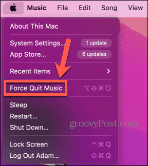 mac принудительно выйти из музыкального приложения