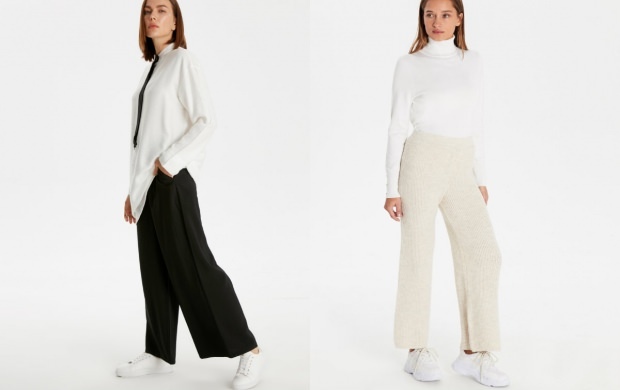Тенденция сезона - супер обильные брюки в моде