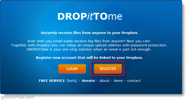 создать аккаунт загрузки Dropbox для Dropbox