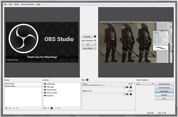 OBS Studios - хороший вариант бесплатного прямого эфира.